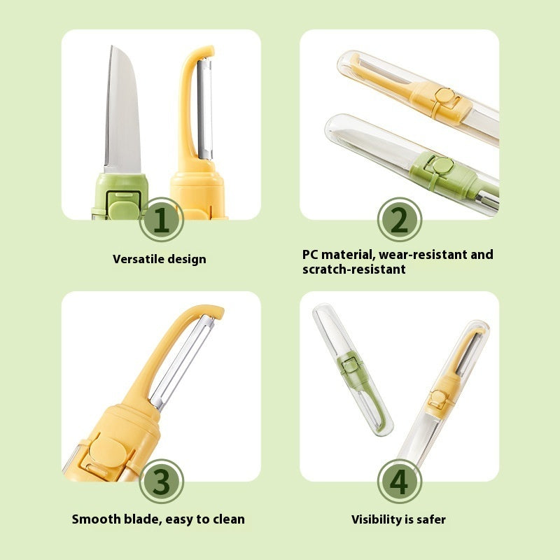Two in one Folding Double Head Fruit Knife Peeler